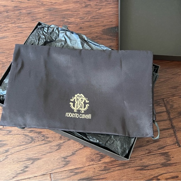 Roberto Cavalli Snake Low Heel Sandal - Picture 3 of 11